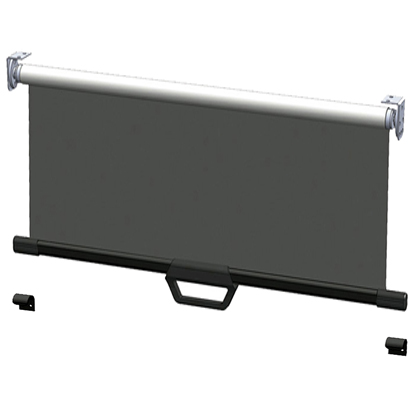 Open roll with exposed weight bar and hold-down hooks